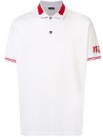 Kiton logo print polo shirt - White - thumbnail