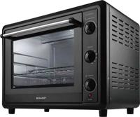 Sharp 60Liter Double Glass Electric Oven 2000Watt With Rotisserie And Convection, Black - EO-60NK