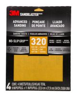 3M 9 x 11 inch 320 Grit Sandpaper Pack of 3