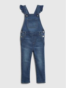 Toddler Denim Ruffle Skinny Overalls with Washwell&#153