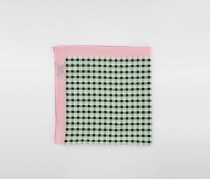 Womens Checkered Scarf 70 x 70 cm  Pink//Green