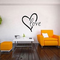 1pc Valentine's Day Big Heart Decal Stickers Love Wall Sign Sayings Quotes Waterproof Removable Wall Sticker Valentines Day Couple Decor For Bedroom Kids Room Vinyl Art Mural. miniinthebox