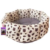 Coco Kindi Brown Pattern Washable Donut Cotton Dog Bed