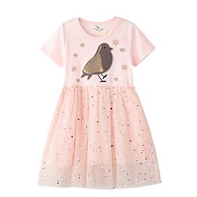 Kids Little Girls' Dress Cartoon Blushing Pink Dresses miniinthebox
