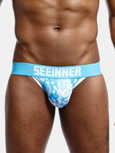 Floral Printing Hip Lifting Thongs