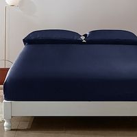 19 Mm Pure Silk Fitted Sheet Festival Gift New Product Solid Color Nordic 100 Mulberry Silk Fitted Sheet Lightinthebox - thumbnail