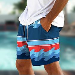 Men's Board Shorts Swim Shorts Swim Trunks Drawstring with Mesh lining Elastic Waist Colorful Flower / Floral Quick Dry Short Holiday Beach Hawaiian Casual Blue Purple Micro-elastic Lightinthebox