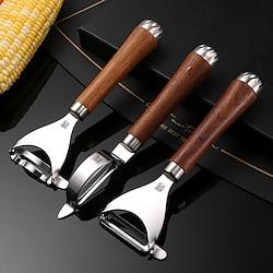 Stainless Steel Melon Planer Peeler Household Multifunctional Fruit Peeler Separator Kitchen Tool Corn Planer 3 Set Lightinthebox