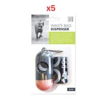 M-PETS Waste Bag Dispenser Orange +30 Bags (2X15) (Pack of 5)