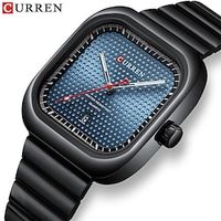 Cuurren 8460 Men's Watch Square Fashion Steel Band Watch Men's Casual Quartz Watch Watch miniinthebox - thumbnail