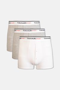 Mens 3 Pck Performance Boxer Short  Grey/Grey/White