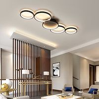 LED Ceilling Light Circle Design 100cm Modern Metal Hanging Chandelier Light 5 Heads LED Suspension Light Creative Hanging Ceiling Light in Black for Living Room Restaurant Bar 110-240V Lightinthebox - thumbnail