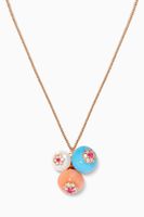 Trio Berry Pendant with Turquoise, Akoya Pearl & Pink Opal in 18kt Rose Gold - thumbnail