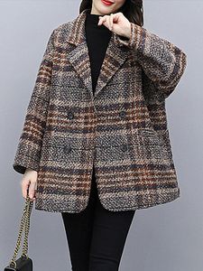 Tartan Plus Velvet Coat