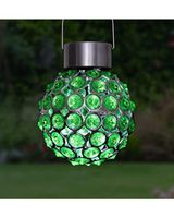 Exhart Solar Hanging Acrylic Ball Green