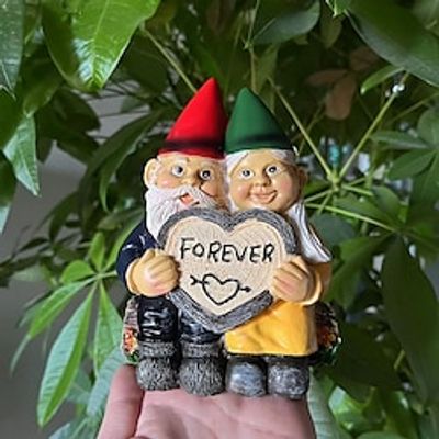 Garden Gnomes Statue, Gnome Couple in Love with Heart-shaped Forever for Home Garden Patio Lawn Decorations Lightinthebox