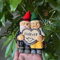 Garden Gnomes Statue, Gnome Couple in Love with Heart-shaped Forever for Home Garden Patio Lawn Decorations Lightinthebox - thumbnail