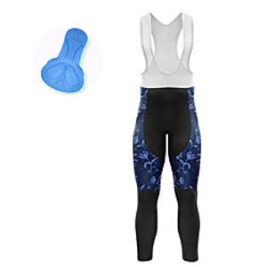 21Grams Men's Cycling Bib Tights Spandex Bike Bib Tights Quick Dry Moisture Wicking Sports Floral Botanical Blue Mountain Bike MTB Road Bike Cycling Clothing Apparel Bike Wear  Athleisure Lightinthebox