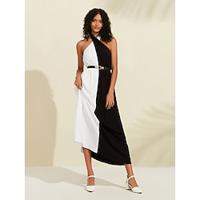 Solid Halter Neck Elegant Maxi Dress Lightinthebox