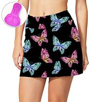 21Grams Women's Cycling Skirt Summer Spandex Bike Skirt Quick Dry Moisture Wicking Sports Butterfly Black Mountain Bike MTB Road Bike Cycling Clothing Apparel Bike Wear  Stretchy  Athleisure Lightinthebox - thumbnail