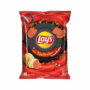 Lays Sizzling Hot Potato Chips 26gm