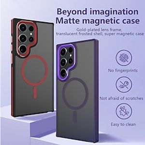 Phone Case For Samsung Galaxy S24 S23 S22 Plus  Ultra With Magsafe Magnetic Support Wireless Charging Ultra Thin Retro TPU PC Lightinthebox