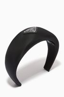 Triangle Logo Puffy Headband in Re-Nylon