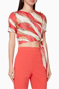 Silk Twill Cropped Top