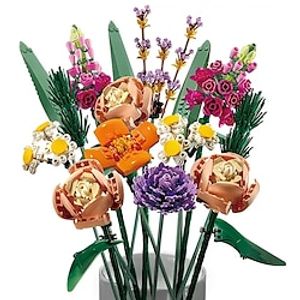 15 Bouquets Assembled Building Blocks Flower Arrangement Toys Small Particles Immortal Flower Ornaments Various Holiday Anniversaries Birthday Gifts Lightinthebox