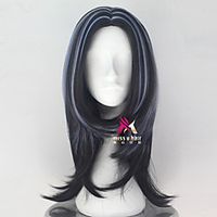 Synthetic Wig Mantis Guardians of the Galaxy Curly Middle Part Wig Medium Length Black / Blue Synthetic Hair 22 inch Women's Cool Color Gradient Blue miniinthebox - thumbnail