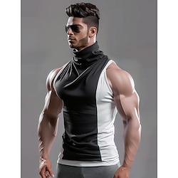 Men's Tank Top Vest Top Undershirt Sleeveless Shirt Color Block Turtleneck Outdoor Going out Sleeveless Clothing Apparel Fashion Designer Muscle Lightinthebox