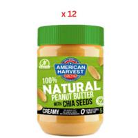 American Harvest Peanut Butter Creamyall Natural With Chia Seeds 12x510G