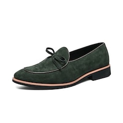 Men's Loafers  Slip-Ons Casual Classic Daily Suede Green Black White Fall miniinthebox