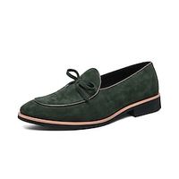 Men's Loafers  Slip-Ons Casual Classic Daily Suede Green Black White Fall miniinthebox - thumbnail
