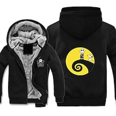 Inspired by The Nightmare Before Christmas Jack Skellington Anime Cartoon Manga Anime Graphic Outerwear For Men's Women's Unisex Adults' Hot Stamping 100% Polyester Casual Daily Lightinthebox