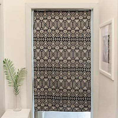 Black Jacquard Double-sided American-style Simple Kitchen Half Curtain Coffee Shop Restaurant Cotton Linen Door Curtain Cloth Curtain Lightinthebox