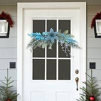 Winter Wreath Blue Garland Artificial Flower Swag for Wedding Welcome Signs Floral Decorations, Blue Wedding Arch Flowers for Wedding Ceremony Lightinthebox - thumbnail