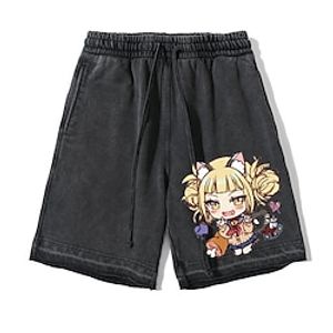 My Hero Academia Deku Shorts Beach Shorts Anime Graphic Street Style Shorts For Men's Women's Unisex Adults' Hot Stamping 100% Cotton Casual Daily miniinthebox