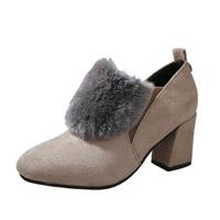 Thick Plush Warm Pumps