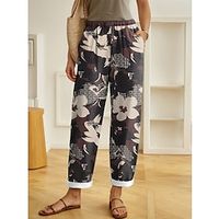 Women's Pants Trousers Long Side Pockets Active Fashion Street Daily Wear Blue Brown S M Spring   Fall Lightinthebox - thumbnail