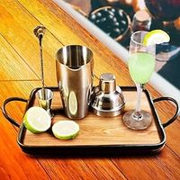 4pcsset Cocktail Shaker Cocktail Wine Mixing Tool Set Shake Cup Filter Bar Spoon Measuring Cup, Food Grade Stainless Steel, Wineware Set, Bartender Too. Lightinthebox - thumbnail