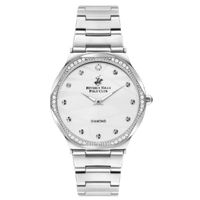 Beverly Hills Polo Club Women's Analog Display Watch & Metal Strap, Silver - BP3399C.330