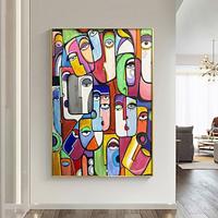 100% Hand Painted Modern Abstract Person Paintings Figurative Art Colorful Painting Wall Art Home Decor For Living Room As A Gift No Framed Lightinthebox