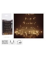 Homesmiths Christmas Silverwire 80 LED Warm White Cascade