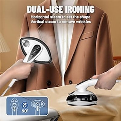1pc Handheld Steamer For Clothes Portable Ironing Machine Household Ironing Fabric Wrinkle Remover 25S Fast Heat-up90 Rotatable  Strong Power Garment Steamer With 4.06oz Tank For Home Travel R miniinthebox
