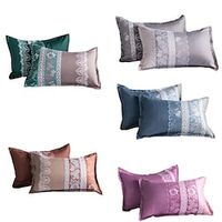 Boho Style Pillow Cases Set of 2 Pillow Cover, Lightweight Super Soft Easy Care Microfiber Pillowcases miniinthebox - thumbnail