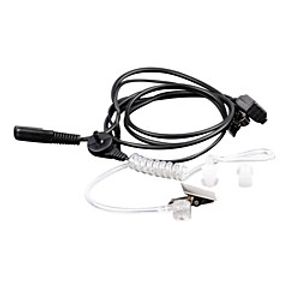 Baiston KQDG 3.5mm  2.5mm Walkie Talkie Acoustic Tube Earphone - Black  Transparent miniinthebox