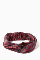 Headband in Cubic Monogram Print Silk