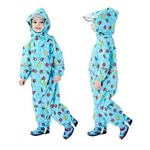 Kids Unisex Puddle Suit Raincoat Long Sleeve Blue Cartoon Polka Dot Car Pocket Reflective Strip Cute 2-6 Years Lightinthebox