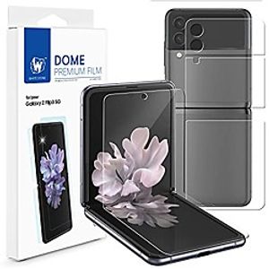 whitestone dome [1set 4pcs] for samsung galaxy z flip 3 premium film screen protector anti-shock,hd clear,self healing epu film for galaxy z flip 3 Lightinthebox
